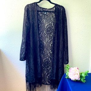 Black Lace Kimono